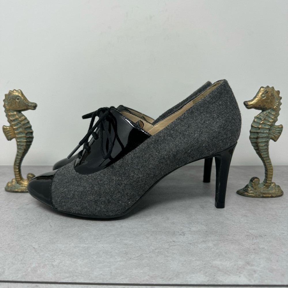 Alex Marie Tryina Oxford High Heels Black Patent Leather/manmade Upper 8.5